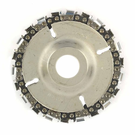 Superior Steel EZ Install 22 Tooth 4 Inch Fine Cut Angle Grinder Disc and Chain - 7/8 Inch Arbor SS478